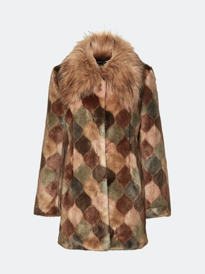 Shop Unreal Fur Casablanca Coat In Brown