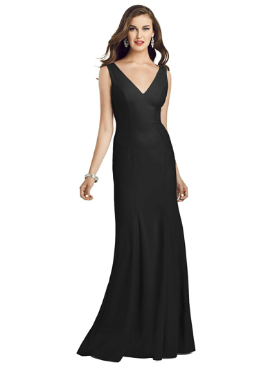 Shop Dessy Collection Sleeveless Seamed Bodice Trumpet Gown In Black