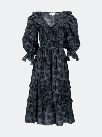 Shop Kristinit Chiara Dress Batik In Black