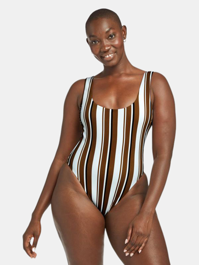 Shop Vitamin A Reese Scoop Back One Piece In Brown