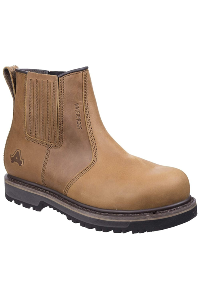 Shop Amblers Safety Mens Worton Leather Safety Boot In Brown