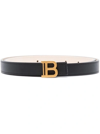 Shop Balmain Cintura B-belt In Black