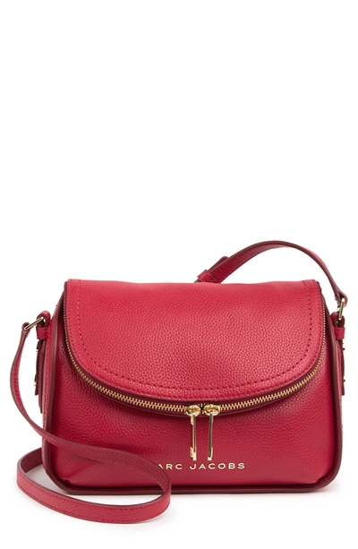 Shop Marc Jacobs The Groove Leather Mini Messenger Bag In Savvy Red