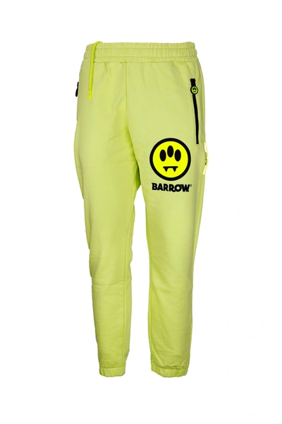 Shop Barrow Logo Printed Zip Pocket Track Pants In Yellow