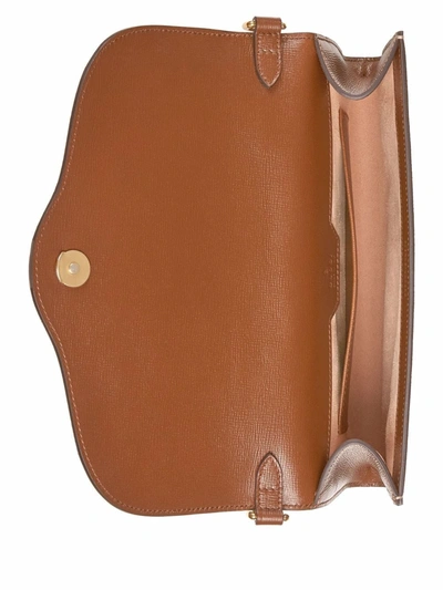 Shop Gucci 1955 Leather Shoulder Bag In Brown