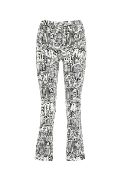 Shop Pt01 Printed Flared Cropped Trousers In Multi