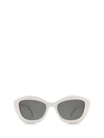 Shop Saint Laurent Sl 68 Ivory Sunglasses