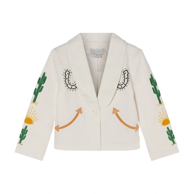 Shop Stella Mccartney White Jacket In Bianca