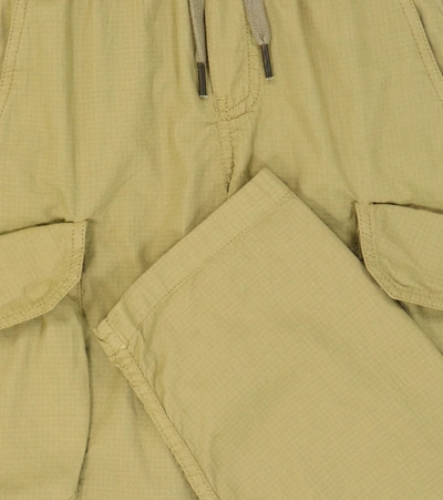 Shop Molo Argo Cotton Cargo Pants In Khaki Green