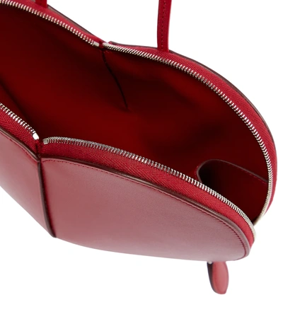 Shop Alaïa Caur Small Leather Shoulder Bag In Red