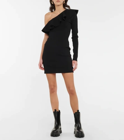 Shop Philosophy Di Lorenzo Serafini One-shoulder Minidress In Black