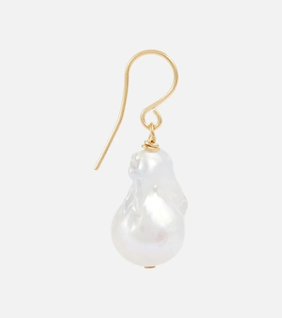 Shop Jil Sander Pearl Earrings In Natural