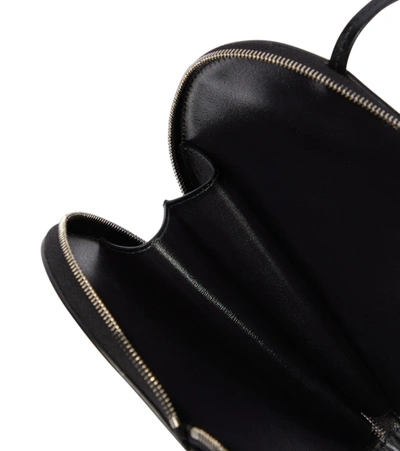 Shop Alaïa Le Caur Leather Shoulder Bag In Black