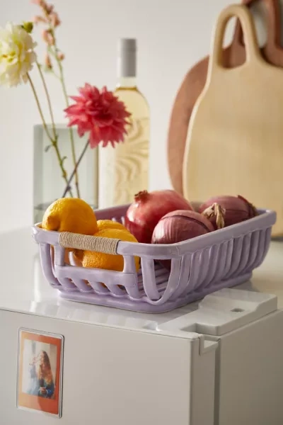 Shop Urban Outfitters Robin Refrigerator Basket In Lilac