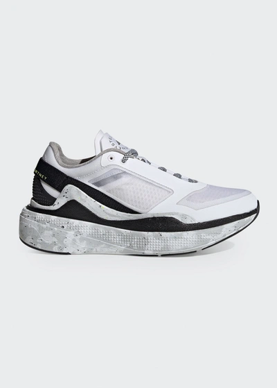 Shop Adidas By Stella Mccartney Earthlight Mesh Trainer Sneakers In Ftwhcblkyello
