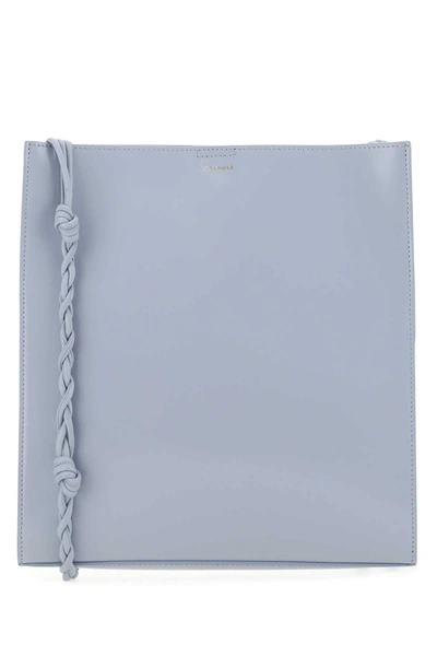Shop Jil Sander Logo Printed Shoulder Bag In Blue