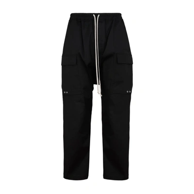 Shop Rick Owens High Waist Drawstring Cargo Pants In Black