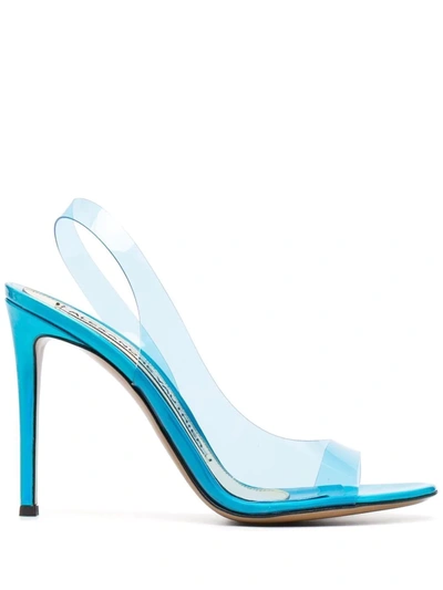 Shop Alexandre Vauthier Vinavil 110mm Stiletto Sandals In Blue