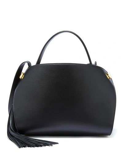 Shop Oscar De La Renta Black Leather Nolo Bag