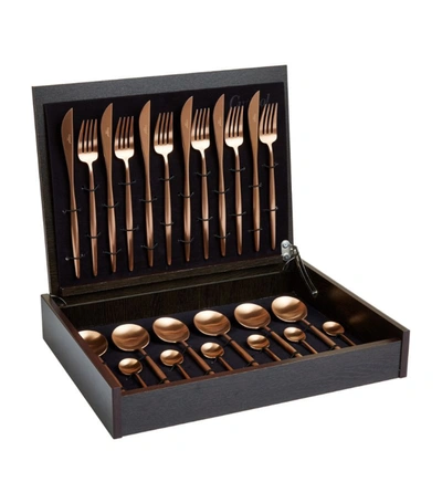 Shop Cutipol Moon 24-piece Cutlery Set In Gold