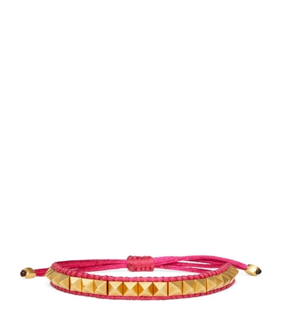 Shop Valentino Colour Signs Bracelet In Pink