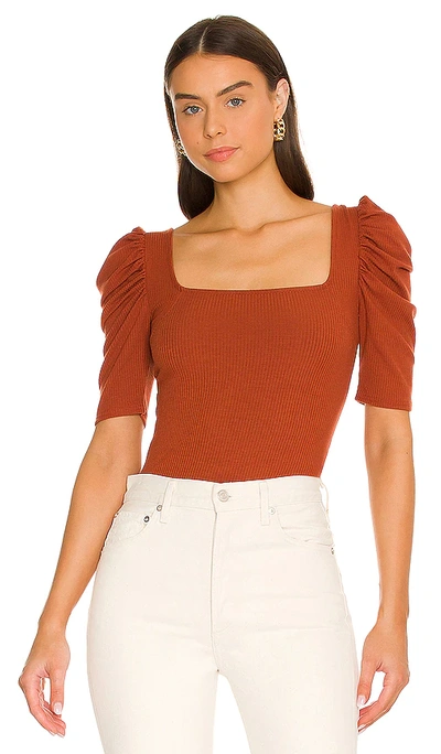 Shop Free People Night Lily Top In Rust