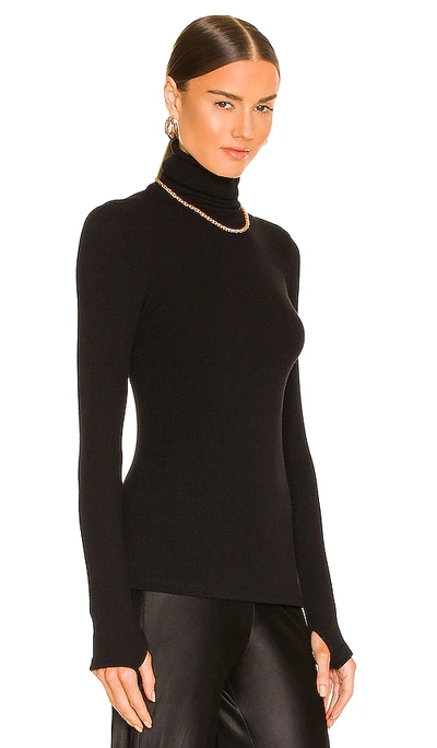Shop Enza Costa Sweater Knit Long Sleeve Turtleneck In Black