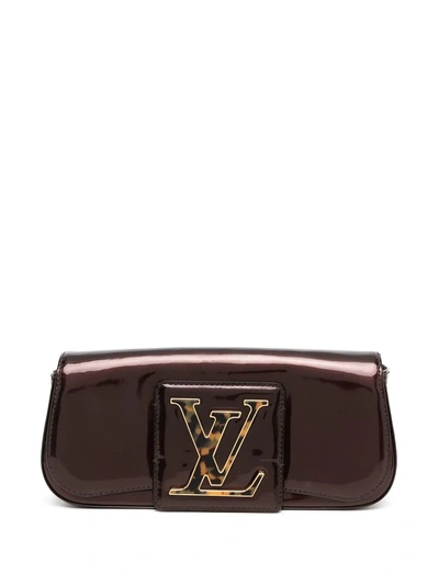 Louis Vuitton Plaque Flap Patent Red Clutch