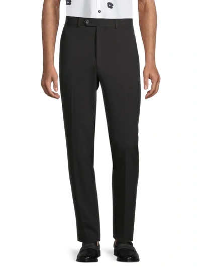 Shop Calvin Klein Men's Skinny Flat-front Pants In Black