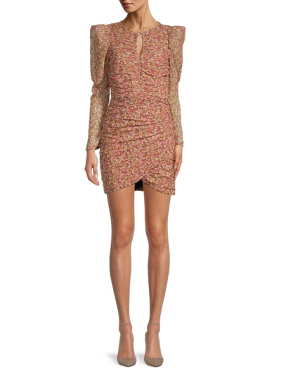 Shop Bardot Women's Ditsy Floral-print Long-sleeve Mini Dress