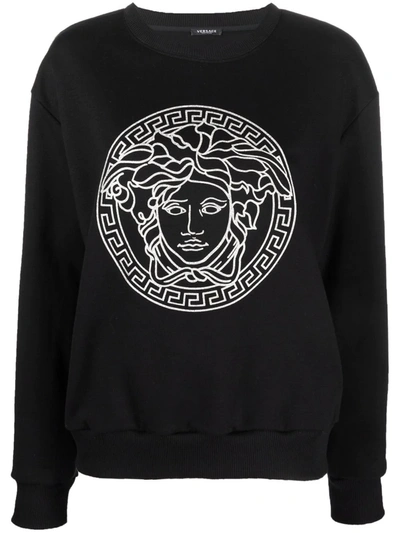 Shop Versace Medusa Head-print Sweatshirt In Black