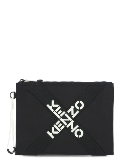 Shop Kenzo Sport Large Clutch Bag In Black