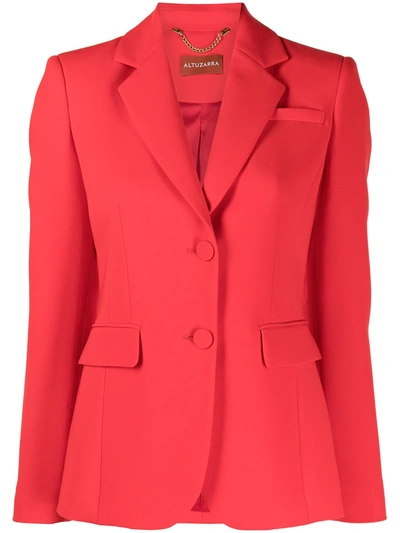 Shop Altuzarra Fenice Tailored Blazer In Red