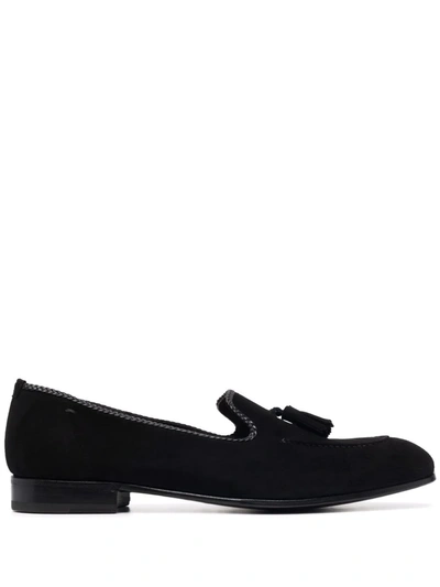 Shop Lidfort Tassel Detail Loafers In Black