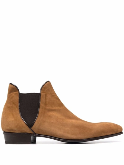 Shop Lidfort Slip-on Ankle Boots In Brown