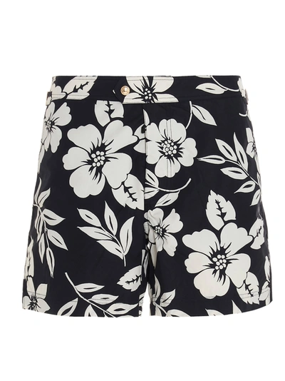 Shop Tom Ford Allover Floral Printed Swim Shorts In Multi