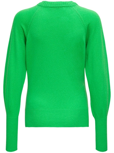 Shop Philosophy Di Lorenzo Serafini Green Cashmere And Wool Sweater With Logo Print
