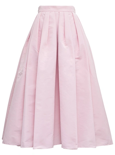 Shop Alexander Mcqueen Pink Pleated Skirt