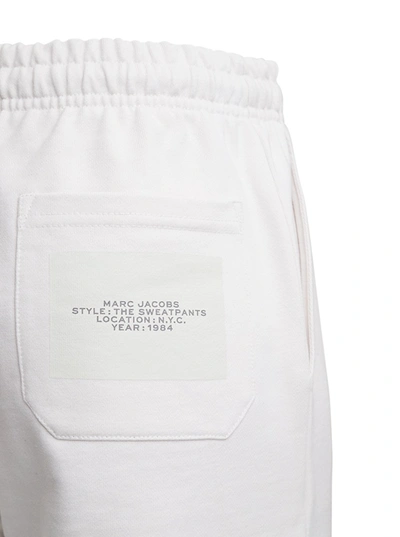 Shop Marc Jacobs White Cotton Joggers With Logo