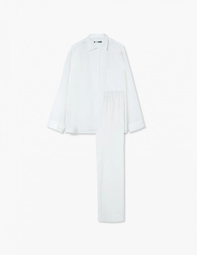Shop A Line White-on-white Tencel Pyjama Set