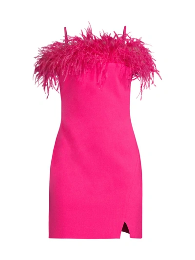 Shop Likely Women's Katy Feather Minidress In Fuchsia