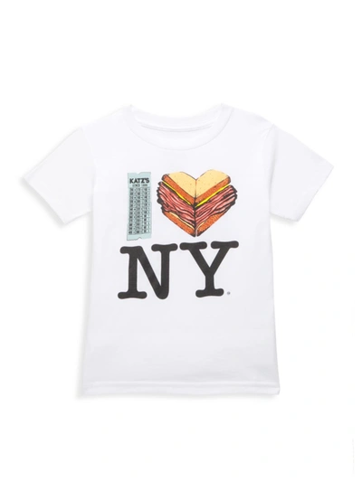 Shop Piccoliny Little Kid's & Kid's Katz Deli Graphic T-shirt In Neutral