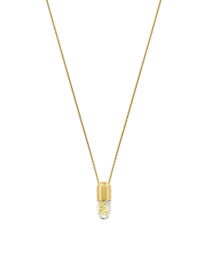 Shop Robinson Pelham Women's Elixir Of Light 14k Yellow Gold & Yellow Sapphire Mini Pendant Necklace