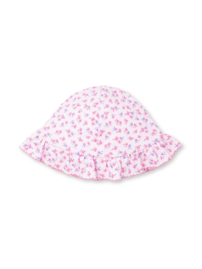 Shop Kissy Kissy Baby Girl's Ditsy Blooms Cotton Hat In Pink