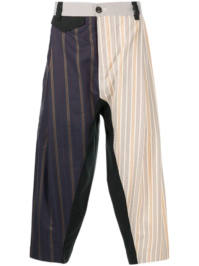 Shop Vivienne Westwood Macca Patchwork Trousers In Blue