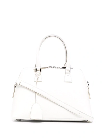 Shop Maison Margiela Medium 5ac Top-handle Bag In White