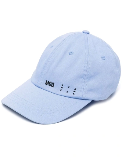 Shop Mcq By Alexander Mcqueen Logo-patch Cap In Blue