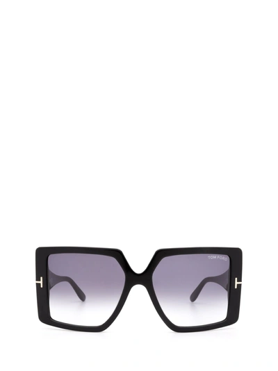 Shop Tom Ford Eyewear Sunglasses In Shiny Black