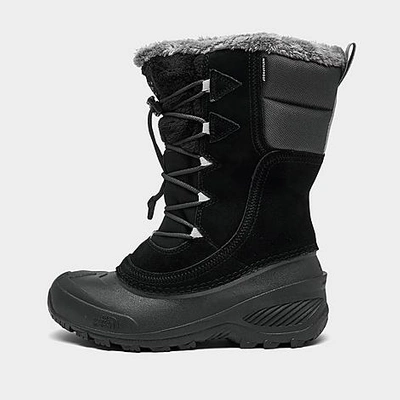 Shop The North Face Inc Girls' Big Kids' Shellista Lace Iv Waterproof Boots In Tnf Black/vanadis Grey