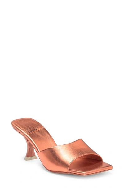 Shop Jeffrey Campbell Mr-big Slide Sandal In Rose Gold